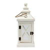 Solid Wood White Lanterns Decorative 16"