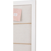 Rustic White Linen Bulletin Board, 28 x 32 Wood Framed Memo Board