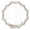 Rustic Scalloped White Round Mirrors for Wall Decor 15.7 Inch