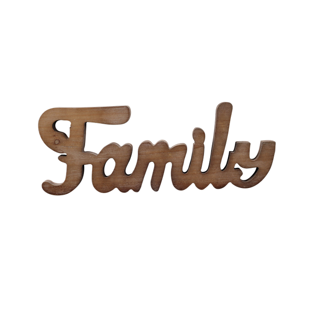 Farmhouse Family Sign for Shelf Living Room, 15 inches