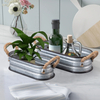 Small Oval Galvanized Planters Galvanized Bucket Set of 2