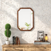 Farmhouse Rustic Bathroom Mirrors for Wall Decor 17 X 24 Inch with Wood Frame