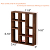 Rustic Brown 9-Cube Shelves for Wall Floating Shelves