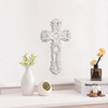 Decorative Crosses Wall Decor, 13 Inches Tall Rustic White Crucifix