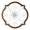 Vintage Wrought Iron Wall Decor 22", Distressed White