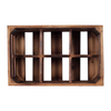 Rustic 6 Bottle Wood Wine Rack Countertop, 13 x 8 inch
