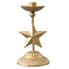 Gold Star Tapered Candlestick Holders Set of 2, Farmhouse Iron Candle Holder