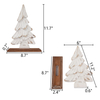 Farmhouse Mini White Tabletop Christmas Tree 11 inch