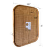 Boho 20x26 Woven Rattan Bulletin Board Wood Frame