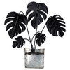 Vintage Small Metal Monstera Leaf Wall Decor 10 X 12