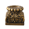 Vintage Gold Pedestal Stand for Display, 5" H Resin Decorative Riser Base
