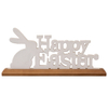 Rustic Happy Easter Sign with Bunny for Table Centerpieces 16 Inch
