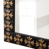Vintage Wall Mirror, Gold & Black, 30 X 24 Inch, Rectangle
