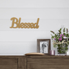 Vintage Blessed Table Decor Sign 15 Inches, Distressed Finish