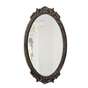 Antique Baroque Oval Mirror for Wall 30 X 18 Inch, Black