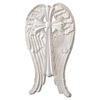 Distressed White Angel Wings Cross Wall Decor