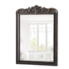 Gothic Rectangular Wall Mirror 30 X 22 Inch, Black and Gold