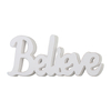 Distressed White Believe Wooden Word Sign