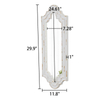 Distressed White Vintage Narrow Mirror 18.1 X 29.9 Inch