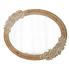 Rustic Oval Mirror 30 x 23 inch, Handmade Distressed White