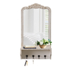 Vintage Mirror with Shelf and 4 Hooks 30 X 16 Inch
