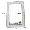 Vintage Floral Rectangle Mirrors for Wall 31 X 23 Inch