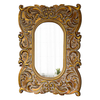 Antique Small Oval Gold Mirror 18 x 24 Inch, Distressed Finish