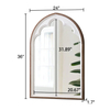 Rustic Wooden Arched Mirrors for Wall 24 X 36 Inch, White