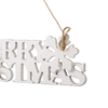 Rustic Merry Christmas Sign for Front Door, Distressed White