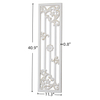 Vintage Wood Wall Panels, Distressed White and Gold, 41 Inch