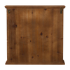 Rustic Floating Wall Shelves with Carved Trim, 6-Cube Storage Display Shelf