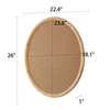 Oval Rattan Framed Pin Boards for Walls, 26x22 Boho Fabric Bulletin Board