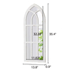 Rustic Long Arched Window Mirrors for Wall Decor 14 X 36 inch 