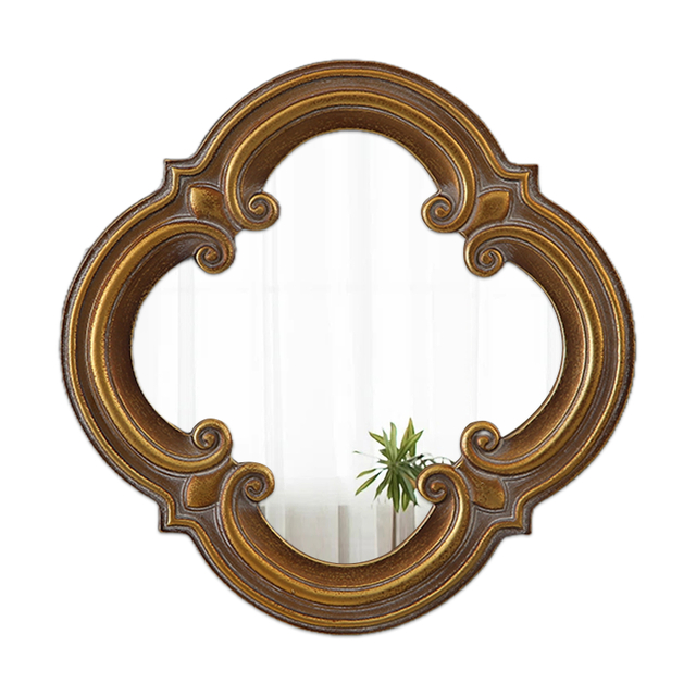 Antique Small Gold Mirror 12 Inch, Horizontal or Vertical