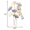 Modern Small Ginkgo Leaf Metal Wall Decor 9 X 11 Inches