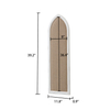  39"x12" Arch White Linen Bulletin Board