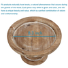 Natural Wooden Rustic Cake Stand with Pedestal Base, 8" Inner