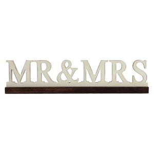 Vintage Mr and Mrs Sign for Wedding Table Decor 16 inches