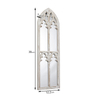 Farmhouse Wood Frame Arched Window Mirror 12 x 38 inches