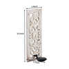 Openwork Carving Wall Candle Sconces Set of Two, Handmade Distressed
