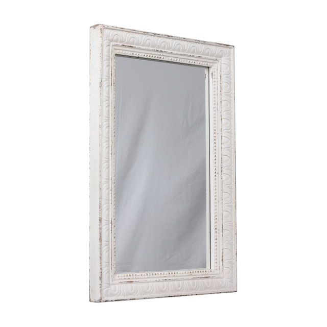 Large Vintage Mirrors for Wall 24 x 36 inches, Distressed White