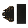 Antique Black & Gold Wood Shelves for Wall - 12 Inch Long Display Shelf Wall