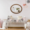 Oval Framed Linen Bulletin Board
