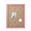 Pink Bulletin Board Fabric Pin Board, 21"×27" Vision Board, Wood Frame