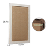 18x29 White Linen Bulletin Board, Farmhouse Wood Frame Decor