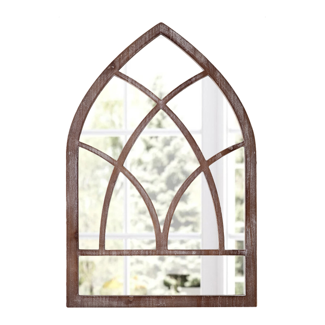 Farmhouse Arched Window Mirror Wall Decor 16 X 24 Inch