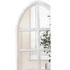 Distressed White Arched Window Mirrors for Wall Decor 18 X 36 Inch