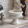  Vintage Large Pedestal Vase, 11 Inches Tall, Handmade Shabby Chic