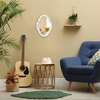  Distressed White Small Vintage Oval Mirrors for Wall Decor 11 inch