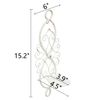 Wall Candle Holders Set of 2, Metal Scroll White Wall Candle Sconces